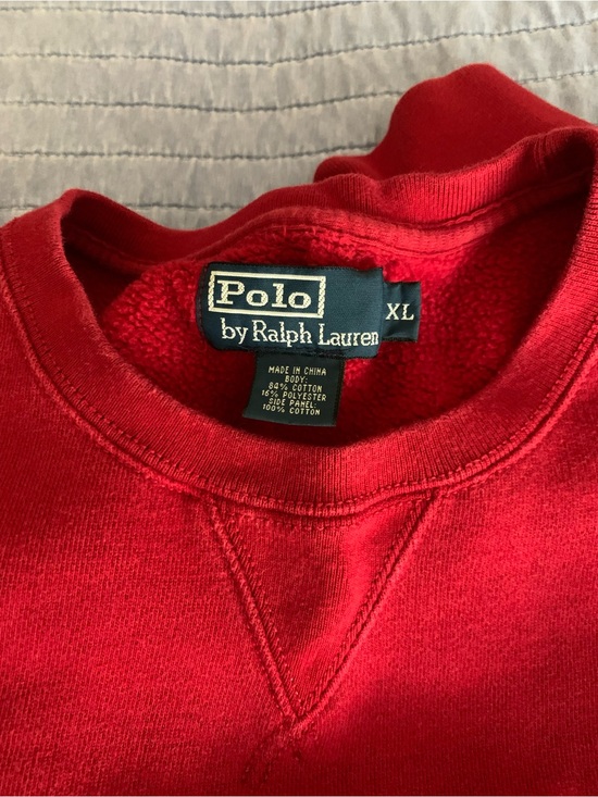 Polo Ralph Lauren Other - Polo by Ralph Lauren Red Fleece-Lined Crewneck Sweatshirt